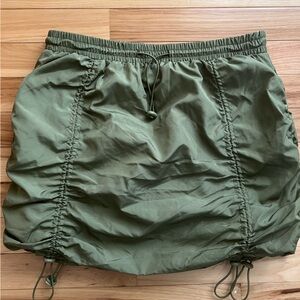 Jolie & Joy Olive Green Parachute Mini Skirt
